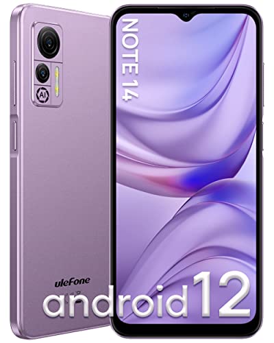 Ulefone Note 14 Unlocked Android Phones - 6.52-inch HD+ Display Android 12 OS 7GB RAM+16GB ROM 4500mAh Battery 8MP+5MP Camera 3-Card Slot T-Mobile Unlocked Smartphone (Purple)