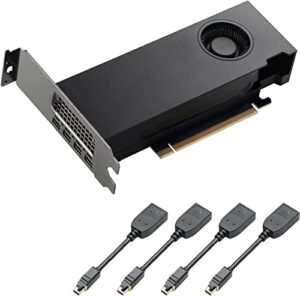 computer upgrade king nvidia rtx a2000 6gb gddr6 (~3050) low profile lp pcie professional gaming graphics card with full and half height brackets (b-grade)