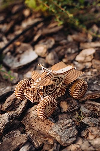 Wood Trick Quad Bike 3D Wooden Puzzles for Adults and Kids to Build - Rides up to 30 ft - Wooden Model Car Kits to Build for Adults - Model Kits for Adults - Challenging Project Hobby Kits