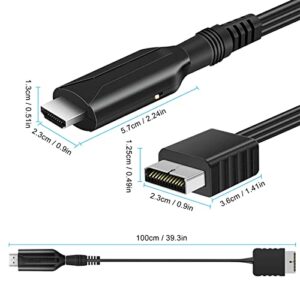 Yoidesu HDMI Cable, for PS1/PS2 to HD Multimedia Interface Adapter Cable Game Console Video Converter Cord 100cm