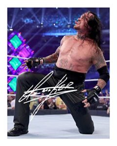 the undertaker - wrestling signed 8x10 inch photo print pre printed signature autograph gift