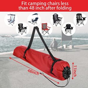 Xxerciz Camp Chair Replacement Bag Heavy Duty Large Folding Chair Storage Bag Carrying Bag with Adjustable Shoulder Strap for Outdoor Camping, Red