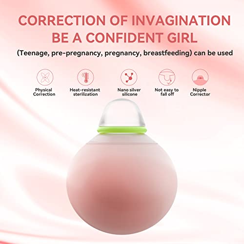 Nipple Corrector - Nipple Aspirators - Nipple Puller or Extender - Super Strong Adsorption for Breastfeeding Mom with Flat or Inverted Nipples Softly Wear Day and Night BPA Free (Green)