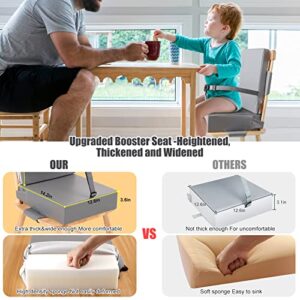 Toddler Booster Seat for Dining Table, 3 Point Harness Booster Seat for Table with Back, Kid/Child/Baby Booster Seat for Dining Table with Adjustable Straps, Non-Slip Travel Booster Seat for Chair