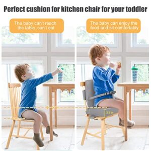 Toddler Booster Seat for Dining Table, 3 Point Harness Booster Seat for Table with Back, Kid/Child/Baby Booster Seat for Dining Table with Adjustable Straps, Non-Slip Travel Booster Seat for Chair