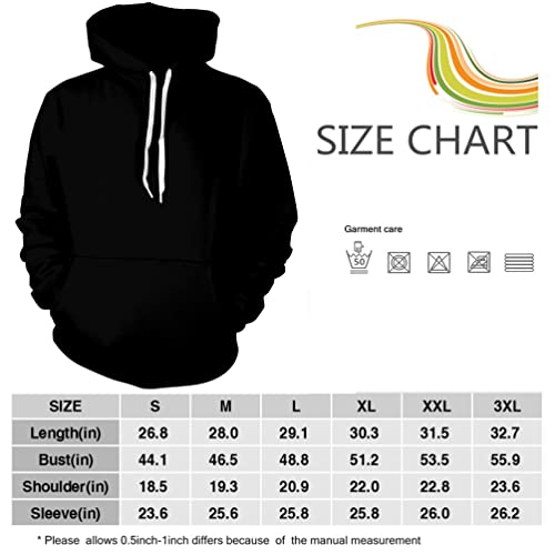 Anime Cartoon Hoodie Novelty 3D printed Hooded Pullover Sweatshirt, Cute Clothes Hoodies Gift for Girls Women and Cartoon Lovers 5-XXL