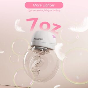 Wearable Breast Pump,Ultra Light Portable Double Hands Free Breast Pump, 2 Modes & 9 Levels, Low Noise Rechargeable Wireless Electric Breast Pump with 21mm/24mm Flanges S12