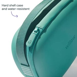 Willow™ Pump Carrying Case for Hands-Free Wearable Breast Pumps | Hard Shell Case with with Removable Tray | Teal