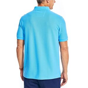 Nautica Men's Sustainably Crafted Classic Fit Deck Polo,Azure Blue,XL