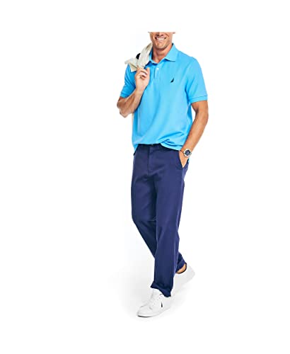 Nautica Men's Sustainably Crafted Classic Fit Deck Polo,Azure Blue,XL