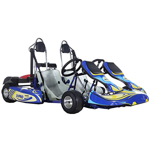 X-PRO Raptor 125cc Zongshen Brand Engine 2 Seater Go Kart with Semi-Automatic Transmission w/Reverse,5" Aluminum and Racing Tires! (Blue)
