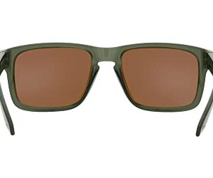 Oakley Men's OO9102 Holbrook Square Sunglasses, Olive Ink/Prizm Tungsten Polarized, 57 mm