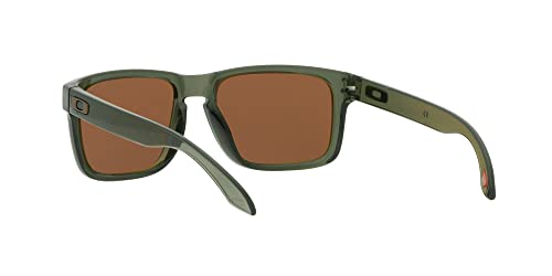 Oakley Men's OO9102 Holbrook Square Sunglasses, Olive Ink/Prizm Tungsten Polarized, 57 mm