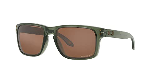 Oakley Men's OO9102 Holbrook Square Sunglasses, Olive Ink/Prizm Tungsten Polarized, 57 mm