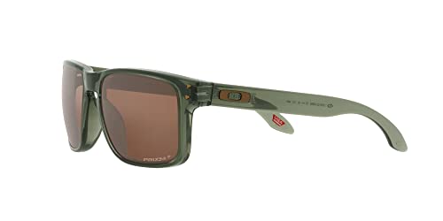 Oakley Men's OO9102 Holbrook Square Sunglasses, Olive Ink/Prizm Tungsten Polarized, 57 mm