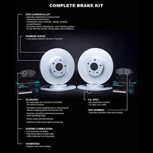 R1 Concepts Front Rear Brakes and Rotors Kit |Front Rear Brake Pads| Brake Rotors and Pads| Ceramic Brake Pads and Rotors|fits 2010-2015 Honda Accord Crosstour, Crosstour