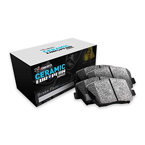 R1 Concepts Front Rear Brakes and Rotors Kit |Front Rear Brake pads| Brake Rotors and Pads| Euro Ceramic Brake Pads and Rotors| Hardware Kit WHTH2-31027