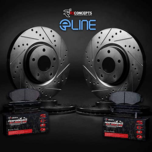 R1 Concepts Front Rear Brakes and Rotors Kit |Front Rear Brake Pads| Brake Rotors and Pads| Performance Off-Road Brake Pads and Rotors|fits 2019-2022 Ram 1500