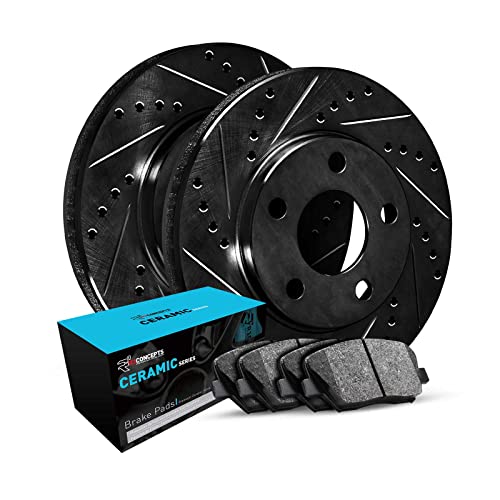 R1 Concepts Rear Brakes and Rotors Kit |Rear Brake Pads| Brake Rotors and Pads| Ceramic Brake Pads and Rotors WHWN1-63068