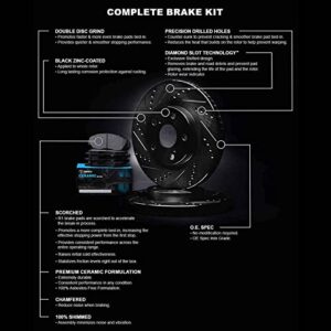 R1 Concepts Rear Brakes and Rotors Kit |Rear Brake Pads| Brake Rotors and Pads| Ceramic Brake Pads and Rotors WHWN1-63068