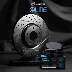 R1 Concepts Rear Brakes and Rotors Kit |Rear Brake Pads| Brake Rotors and Pads| Ceramic Brake Pads and Rotors WHWN1-63068