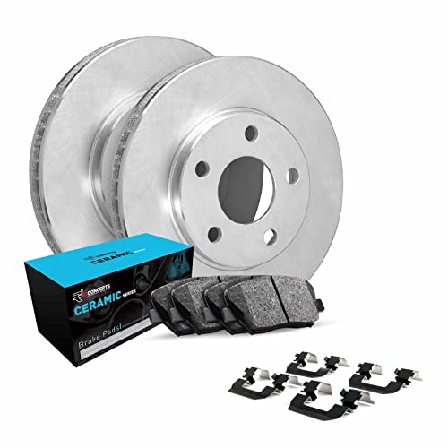 R1 Concepts Rear Brakes and Rotors Kit |Rear Brake Pads| Brake Rotors and Pads| Ceramic Brake Pads and Rotors |Hardware Kit|fits 2008-2017 Audi A4, A4 allroad, A4 Quattro, A5, A5 Quattro, Q5