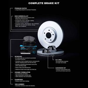 R1 Concepts Rear Brakes and Rotors Kit |Rear Brake Pads| Brake Rotors and Pads| Ceramic Brake Pads and Rotors |Hardware Kit|fits 2008-2017 Audi A4, A4 allroad, A4 Quattro, A5, A5 Quattro, Q5