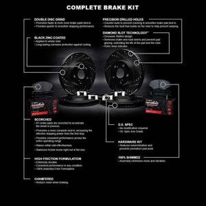 R1 Concepts Front Rear Brakes and Rotors Kit |Front Rear Brake Pads| Brake Rotors and Pads| Performance Off-Road Brake Pads and Rotors | Hardware Kit|fits 1999-2004 Jeep Grand Cherokee