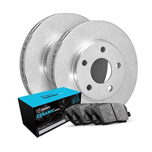 R1 Concepts Front Brakes and Rotors Kit |Front Brake Pads| Brake Rotors and Pads| Ceramic Brake Pads and Rotors|fits 2006-2007 BMW 323i, 325i, 325xi, 328i, 328xi