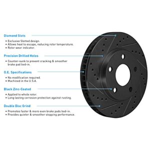 R1 Concepts Front Brakes and Rotors Kit |Front Brake Pads| Brake Rotors and Pads| Optimum OEp Brake Pads and Rotors |Hardware Kit|fits 2005-2021 Chrysler 300; Dodge Challenger, Charger, Magnum