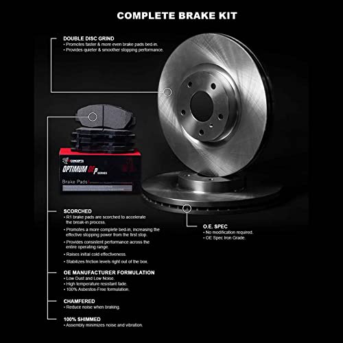 R1 Concepts Front Brakes and Rotors Kit |Front Brake Pads| Brake Rotors and Pads| Optimum OEp Brake Pads and Rotors WFUN1-13203