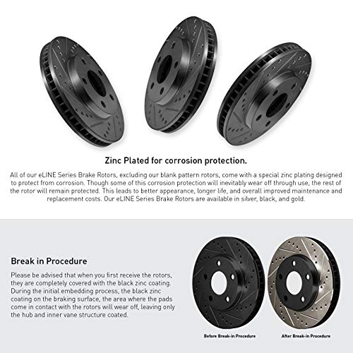 R1 Concepts Front Rear Brakes and Rotors Kit |Front Rear Brake Pads| Brake Rotors and Pads| Ceramic Brake Pads and Rotors|fits 1998-2003 Mercedes-Benz E320