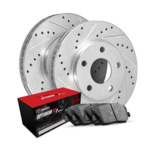 r1 concepts rear brakes and rotors kit |rear brake pads| brake rotors and pads| optimum oep brake pads and rotors|fits 2018-2022 mercedes-benz cls450, e400, e450, e53 amg