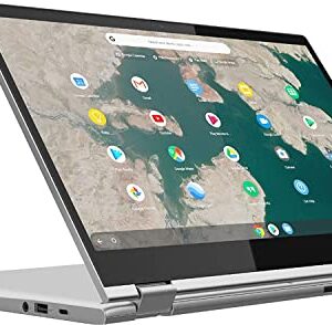 Lenovo Newest C340 15.6'' FHD Touchscreen 2-in-1 Chromebook Laptop, Intel i3 CPU(Up to 3.4GHz), 4GB RAM, 128GB Space(64GB eMMC+64GB MSD), USB-C, Wi-Fi, Bluetooth, Webcam, Chrome OS+JVQ MP Gray