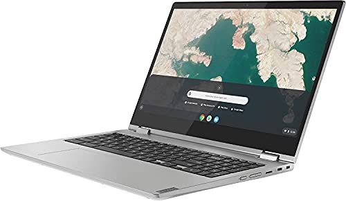 Lenovo Newest C340 15.6'' FHD Touchscreen 2-in-1 Chromebook Laptop, Intel i3 CPU(Up to 3.4GHz), 4GB RAM, 128GB Space(64GB eMMC+64GB MSD), USB-C, Wi-Fi, Bluetooth, Webcam, Chrome OS+JVQ MP Gray