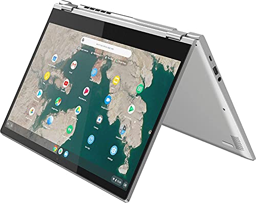 Lenovo Newest C340 15.6'' FHD Touchscreen 2-in-1 Chromebook Laptop, Intel i3 CPU(Up to 3.4GHz), 4GB RAM, 128GB Space(64GB eMMC+64GB MSD), USB-C, Wi-Fi, Bluetooth, Webcam, Chrome OS+JVQ MP Gray