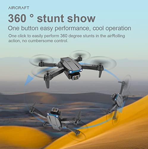 KIMHI Drone with Camera for Adults/Kids, 1080P FPV Dual Camera,Foldable RC Quadcopter Drones for Beginners, 2 Batteries, Carrying Case, One Key Start, Altitude Hold,Headless Mode,3D Flips (E88)