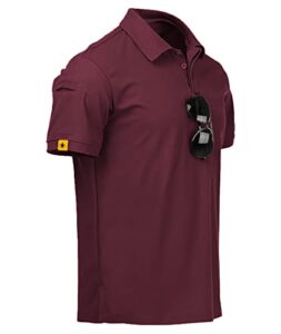 v valanch wine red polo shirts for men short sleeve summer collared golf polo athletic shirts
