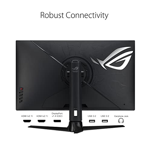 ASUS ROG Strix 32” HDMI 2.1 DSC Gaming Monitor (XG32UQ) - 4K UHD (3840 x 2160), Fast IPS, 160Hz, 1ms, G-SYNC compatible, FreeSync Premium Pro, DisplayPort, USB, HDMI, DisplayHDR600, Variable Overdrive