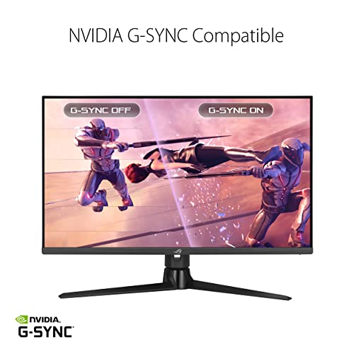 ASUS ROG Strix 32” HDMI 2.1 DSC Gaming Monitor (XG32UQ) - 4K UHD (3840 x 2160), Fast IPS, 160Hz, 1ms, G-SYNC compatible, FreeSync Premium Pro, DisplayPort, USB, HDMI, DisplayHDR600, Variable Overdrive