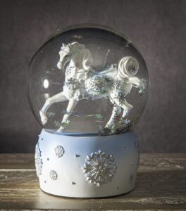 ebros gift trail of painted ponies western christmas frozen winter snow crystal horse glitter water globe 5.25" tall farmhouse ranch cabin country snow globes collectible figurine