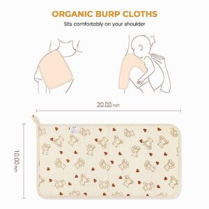 Muslin Burp Cloths for Baby Premium Cotton Burping Rags for Newborn Ultra Soft Muslin Washcloths Large 20 x 10 Inch Burping Cloth 6 Thicken Absorbent Layers Muslin Face Towels for Baby (6 Pack)