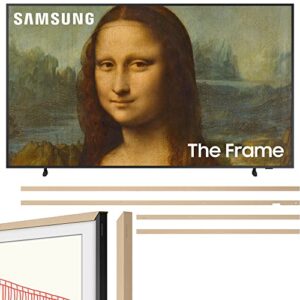 samsung qn50ls03ba 50 inch the frame qled 4k uhd quantum hdr smart tv (2022) bundle 55 inch the frame customizable bezel beveled modern beige