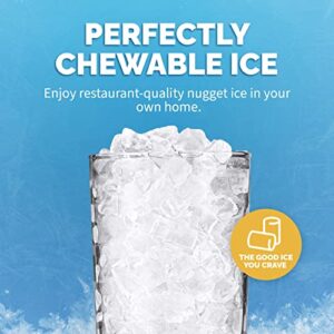 NewAir 24'' Beverage Refrigerator Cooler - 177 Can Capacity Mini Fridge - Black Stainless Steal & 44lb. Nugget Countertop Ice Maker with Self-Cleaning Function, Refillable Water Tank