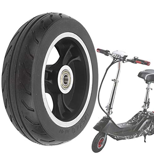 6Inch Solid Wheel, 145x4.0 Solid Flat Free Explosion Proof Wheel Set Solid Wheel Replacement for Electric Scooter, Wheelchairs, Rollators, Walkers