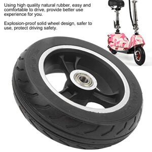 6Inch Solid Wheel, 145x4.0 Solid Flat Free Explosion Proof Wheel Set Solid Wheel Replacement for Electric Scooter, Wheelchairs, Rollators, Walkers