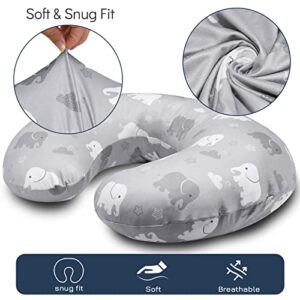 Nursing Pillow Covers & Car Seat Cover, Multi-use Nursing Cover for Breastfeeding, Elephant