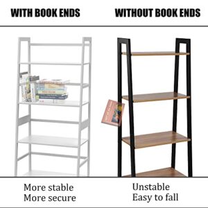 WTZ Bookshelf Book Shelf, Bookcase Storage Shelves Book case, Ladder Shelf for Bedroom, Living Room, Office MC-801(White)