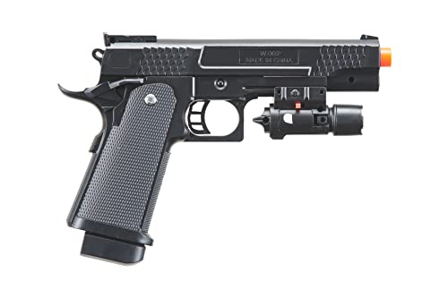 P2 Spring Powered Airsoft Pistol Plastic Lightweight/ (Black)-