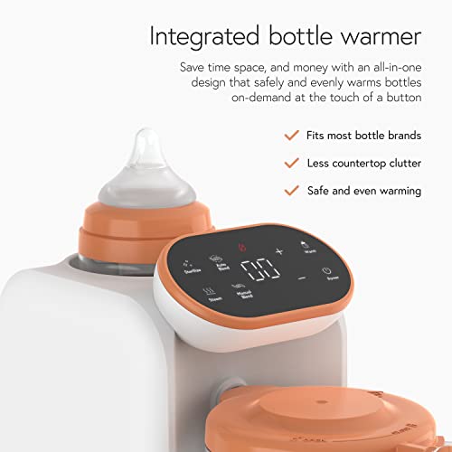 Quark Quook Baby Food Maker Steamer and Blender - Easy-To-Use 5-in-1 Baby Food Processor with Built In Baby Bottle Warmer - Self Cleaning, Sterilizing & Dishwasher Safe - 100% Baby-Safe Materials